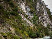 Angeschwemmte Baumstämme an der Wildschönauer Ache